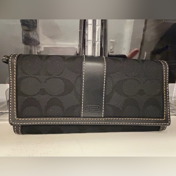 Coach Handbags - Coach Black Signature Clutch